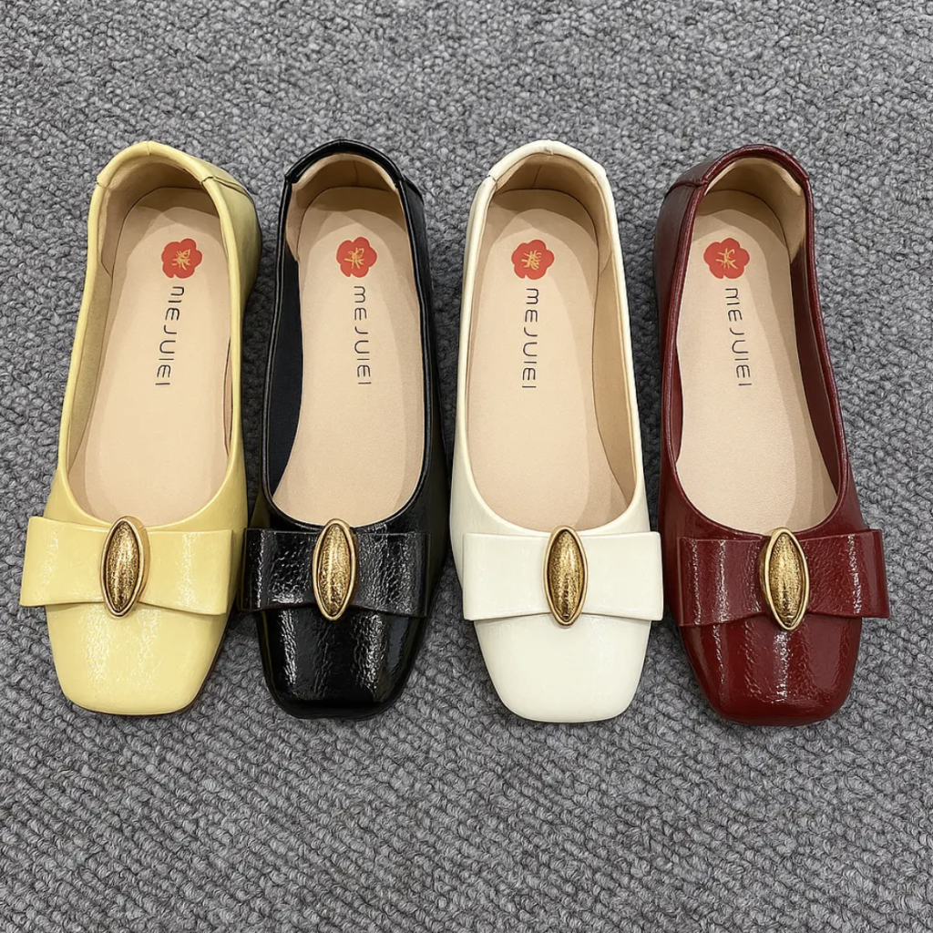 Leather Bow Flats